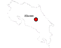 Costa Rica map with Atenas