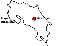 Mapa de Costa Rica con Samara