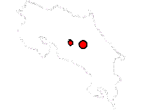 Karte von Costa Rica mit Alajuela